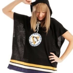 Pittsburgh Penguins NHL Knit Cowl Hoodie Poncho